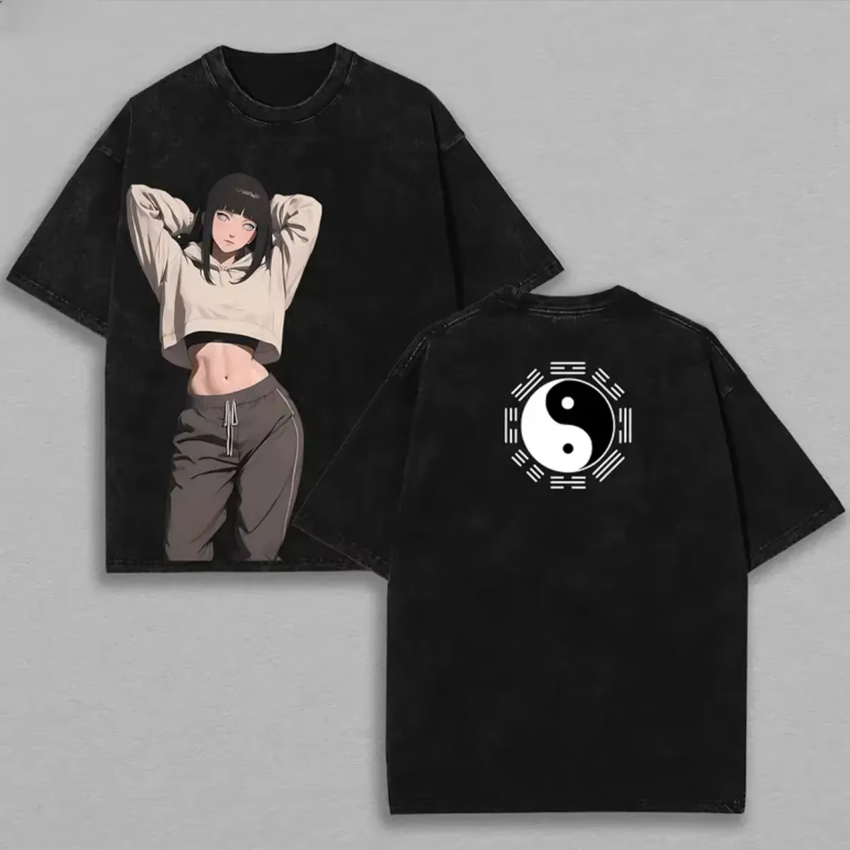 Hinata Hyuga T Shirt Naruto Me - Acid Wash Vintage Graphic T Shirt ulasan dan harga